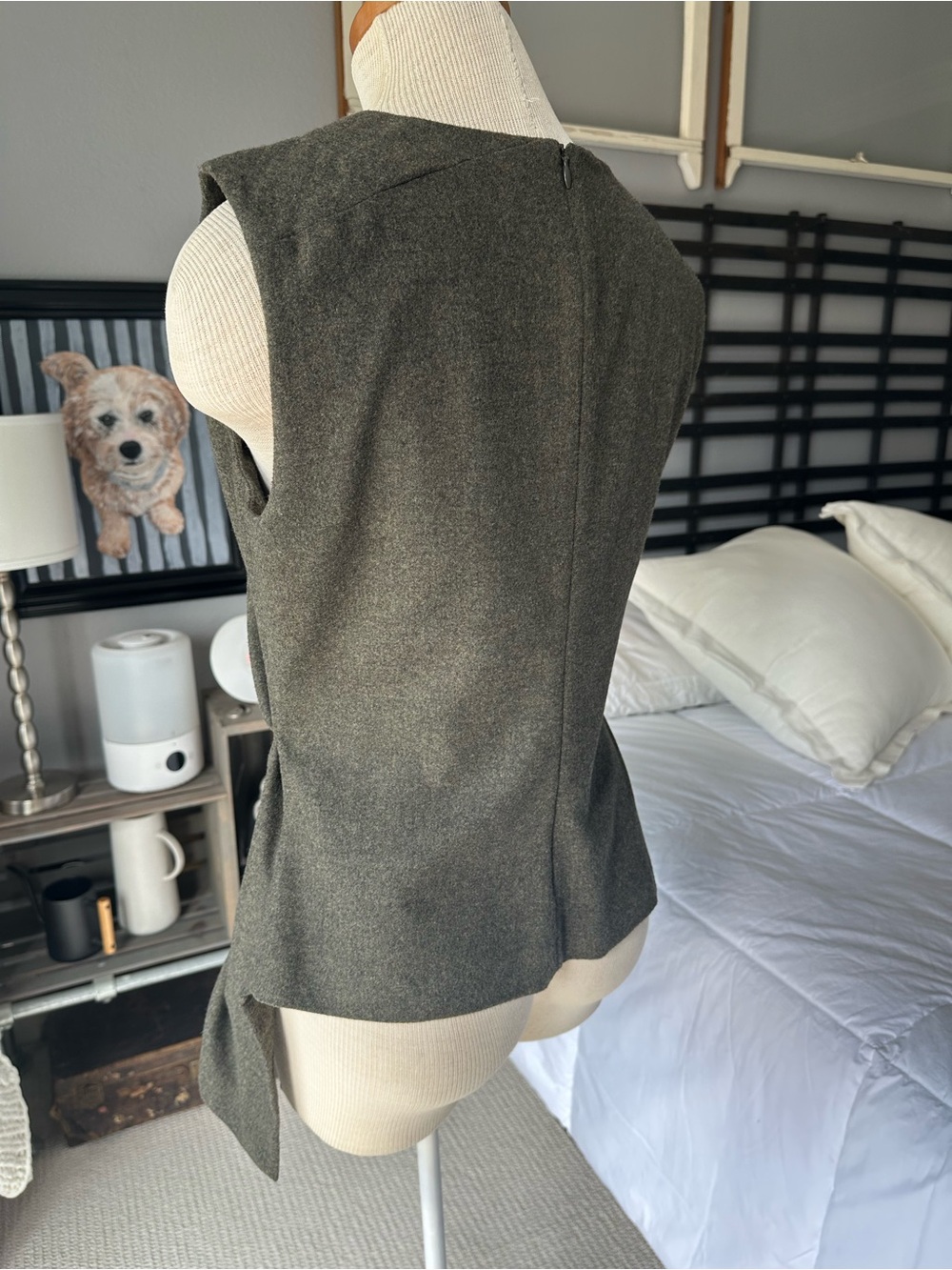 Zara Woman Olive Gray/Green Wool Blend Top size medium - Picture 7 of 16